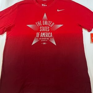 Nike Red Ombre Graphic Men's Tee NWT Size XL United States Paralympic Team
